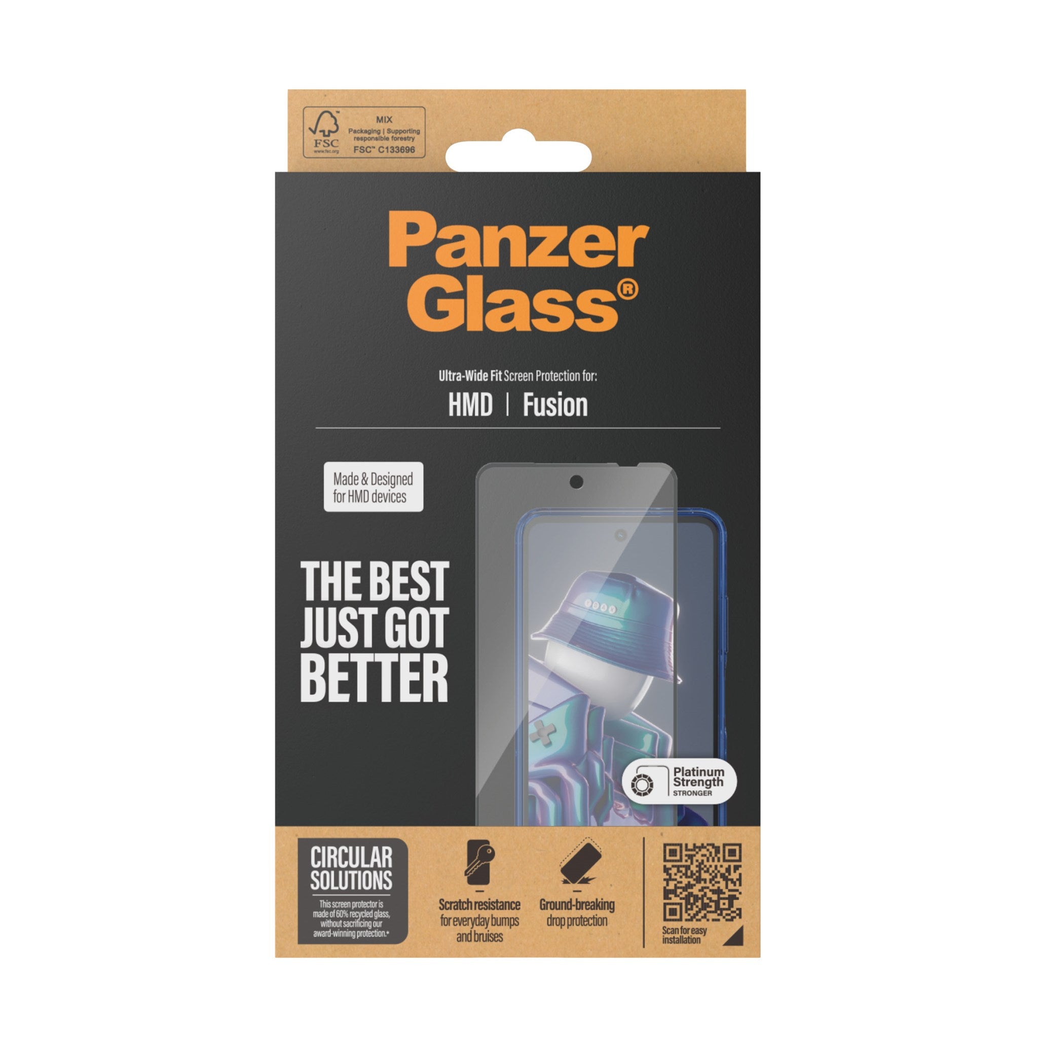 PanzerGlass® Screen Protector HMD Fusion | Ultra-Wide Fit
